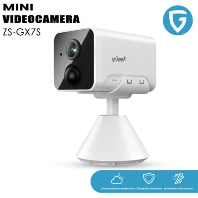 ieGeek 1080P Telecamera WiFi Interno Batteria Videocamera Senza Fili Visione  - Immagine 1 di 4