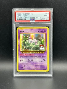 Pokemon PSA 9 MINT Mew 3rd Place League Challenge Promo 53/108 Evolutions S#5105 - Picture 1 of 2