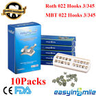 10X Dental Mini Mesh Brackets Orthodontic Metal Bracket Mbt Roth 022 3/345 Hooks