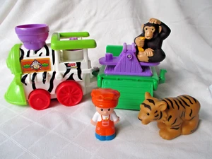 Fisher Price Little People Zoo Train Engine with Sounds, Carriage & 3 Figures - Picture 1 of 9