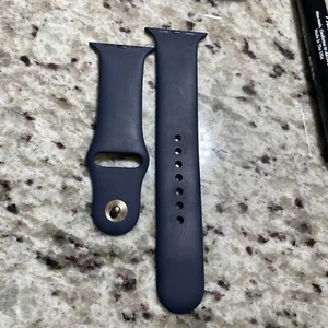 OEM Genuine Original Apple Watch Sport Band 42/44mm Midnight Blue M/L Gold Pin - Picture 1 of 2