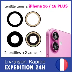 iPhone 16/16 Plus vitre lentille camera arrière appareil photo lens verre glass - Photo 1 sur 3
