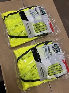 Safety Works High-Visibility Safety Vest - Polyester - Green (2 PACK) - Picture 1 of 3