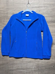 Columbia Jacke Kinder Größe L blau Reißverschluss vorne Fleece Polyester Taschen - Bild 1 von 7