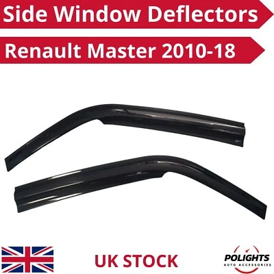 Deflectores de ventana lateral para autobús Renault Master 2010-18 tinte negro sol 2 piezas Foto 1 de 4
