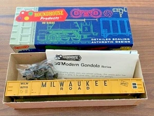 Hard-To-Find Roundhouse 1686 HO - 50' Milwaukee Road Gondola Kit, Ready-To-Build - Picture 1 of 14