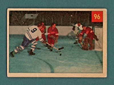 1954-55 Parkhurst Terry boots out Teeder's Blast #96 Montreal Canadiens  **VG** - Image 1 of 2