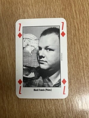 1992 NME Music Trading Card Black Francis The Pixies Seven Of Diamonds Rare  - Image 1 of 2
