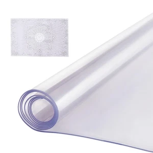 Clear Rectangular Tablecloth 40X60 Inch Pvc Protector For Home And Kitchen - Picture 1 of 11
