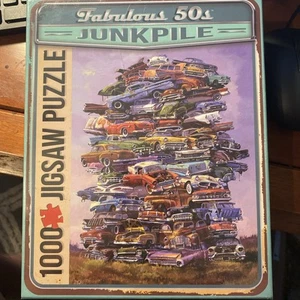 TDC Games Fabulous 50s Junkpile Classic Car Jigsaw Puzzle, 1000 pieces - Picture 1 of 3