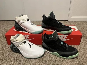 2 Pairs Nike Air Jordans Why Not Zer0.1 Sample & Son of Mars Glow Green Men’s 9 - Picture 1 of 13