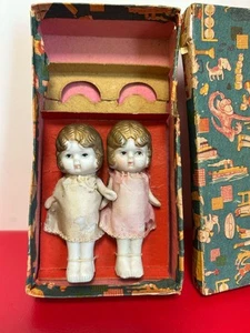 Muñeca Bisque Japonesa Antigua en Caja Original - Exportación Años 30 - Era Showa - 9 cm - Imagen 1 de 10