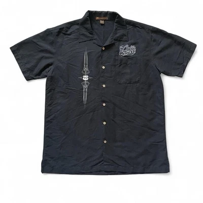 Harriton Vintage Años 90 Cruisin The Gulf Coast Biloxi Car Show Negro Abotonado Talla L Foto 1 de 4