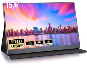 Portable Monitor 15,6 Zoll Tragbarer Mobiler IPS Bildschirm FHD 1920*1080 Für PC - Afbeelding 1 van 8