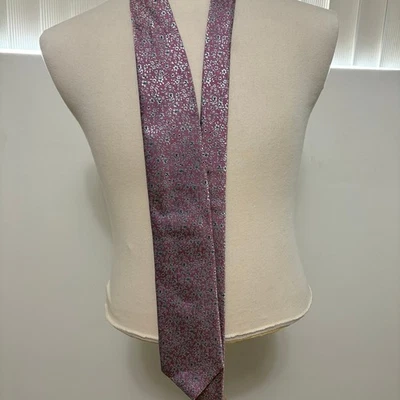 Галстук Canali 1934 100% шелк — фиолетовый цветочный/геометрический узор - Изображение 1 из 4