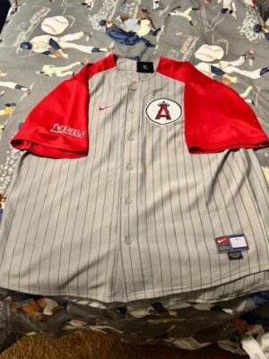 Vintage Nike Vladimir Guerrero 27 Anaheim Angels Adult XXL Gray & Red. - Image 1 of 2