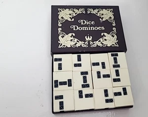 RARE Vintage Dice Dominoes Cube Dominoes made in UK with Instructions and Clues - Picture 1 of 15