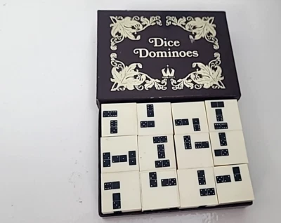 RARE Vintage Dice Dominoes Cube Dominoes made in UK with Instructions and Clues - Image 1 of 4