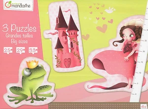 SCATOLA 3 PUZZLE BIG, AVENUE MANDARINE, PEZZI 25, 29, 33 (ANNI 4+) PRINCIPESSA - Imagen 1 de 1