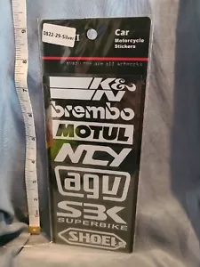 Graphic Stickers Mx Bmx Dirtbike Atv Powersports Car Decals - 7 pack silver - Picture 1 of 1