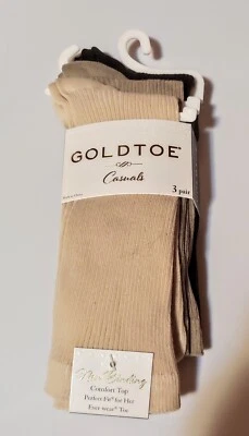 GOLD TOE NON BINDING CASUALS SOCKS - 3 PAIRS- (Women's Size 6-9)  - Image 1 of 3