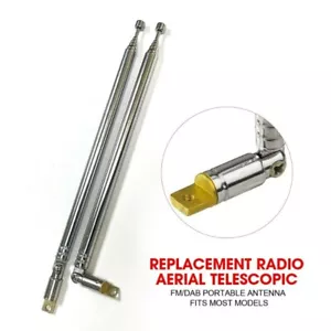 Ricambio antenna radio telescopica FM/DAB per la maggior parte dei modelli portatile 1 pz - Foto 1 di 10