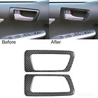 2pcs For Toyota Camry 2012-14 Carbon Fiber Front Door Handle Frame Interior Trim