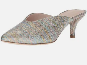 Loeffler Randall Juno Glitzerstreifen Pfennigabsatz Pantoletten Größe 8 375 $ UVP, neu - Bild 1 von 8