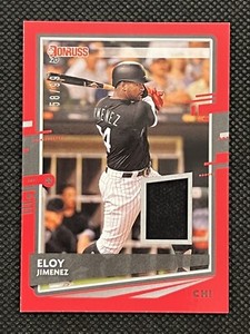 2020 Eloy Jimenez Donruss Materials Red #DM-EJ 58/99