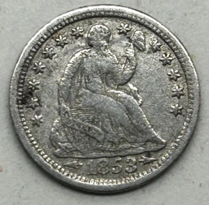 Groschen sitzender Freiheit 1853 - Bild 1 von 2