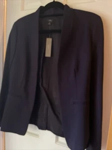J.Crew Damen 10 Ausgehen Marine Stretch Twill Offen Blazer Neu Mit Etikett Karriere - Bild 1 von 5