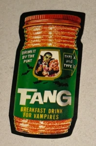 Paquetes extravagantes Colmillo bebida de desayuno para vampiros topps de colección 1973 pegatina usada - Imagen 1 de 2