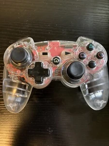 PDP Afterglow For PS3 Wireless Controller Red Clear  - NO DONGLE Untested - Picture 1 of 4
