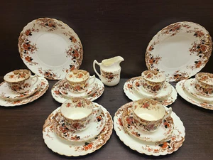 Antique imari pattern red &black coffee cups trio 1st - Picture 1 of 10