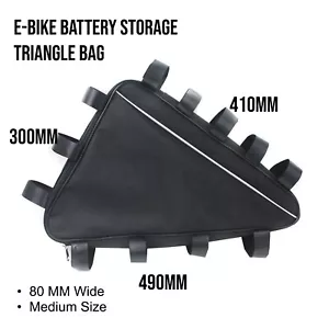 Borsa batteria triangolo porta ebike impermeabile per bici elettrica mtb big uk - Foto 1 di 8