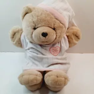 Vintage Heart To Heart Bear Plush Chosun 1986 Light Brown *NOT Working - Picture 1 of 9