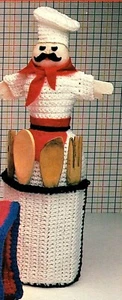 KITCHEN Soda Bottle Chef/Decor/Crochet Pattern INSTRUCTIONS ONLY - Picture 1 of 1