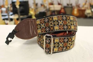 Souldier Guitar Strap Woodstock Gold w/ Brown Leather Ends *Free Shipping in... - Picture 1 of 1
