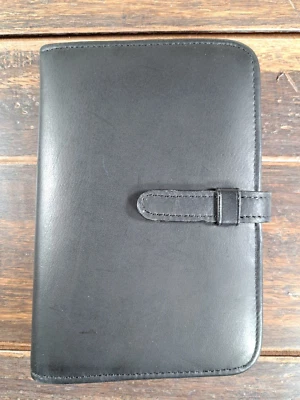 Vintage Black Leather Coach 4 Ring Planning Diary - Image 1 of 4
