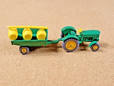 OLD VINTAGE LESNEY MATCHBOX # 50 & # 51 JOHN DEERE TRACTOR & TRAILER GPW - Image 1 of 4