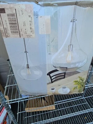 Sea Gull Lighting Mora 1 Light Pendant In Brushed Nickel Finish W/ Clear Shade - Image 1 of 4