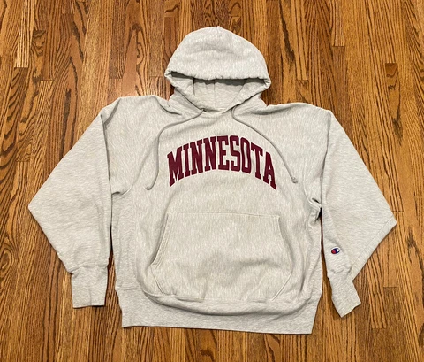 University of Minnesota Gophers Vintage Champion Reverse Weave Hoodie Sweatshirt Cover