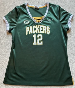 Green Bay Packers Aaron Rodgers #12 Green NFL Players Team Apparel Jersey Sz L - Picture 1 of 4