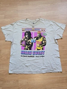 MAGLIETTA WWE WRESTLEMANIA VI MAIN EVENT ULTIMATE WARRIOR VS HULK HOGAN TAGLIA XL - Foto 1 di 5