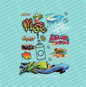Ginfritter's Gnomish Workshop GRAFF002 MUSIC, BOMB & ARROWS GRAFFITI WATERSLIDE  - Imagen 1 de 2