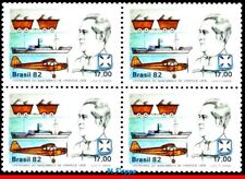 1785 BRAZIL 1982 HENRIQUE LAGE, INDUSTRIAL, AVIATION, SHIPS MI# 1872, BLOCK MNH
