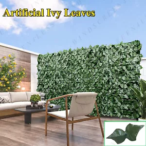72" Artificial Faux Ivy Leaves Yard Privacy Fence Screen Hedge Panel Wall Decor - Picture 1 of 17