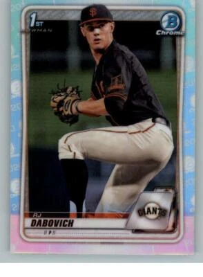 2020 Bowman Chrome Draft Refractors #BD148 RJ Dabovich (ref 125669) - Image 1 of 2