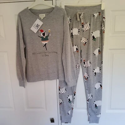 NEXT Womens Christmas Sheep / Ewe  Pyjamas SIZE XS EXTRA SMALL 6 New - Image 1 of 4