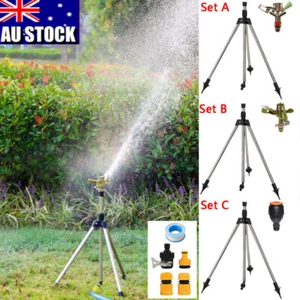 Automatic Rotating Sprinkler With Tripod 360-Degree Watering Nozzle For Garden - Picture 1 of 13